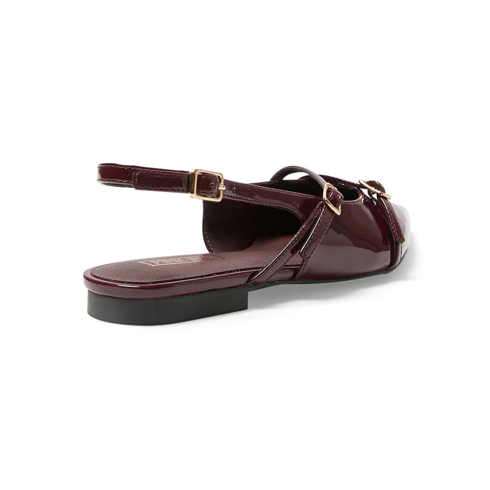 Inherit Ballet Flat in Wine Patent