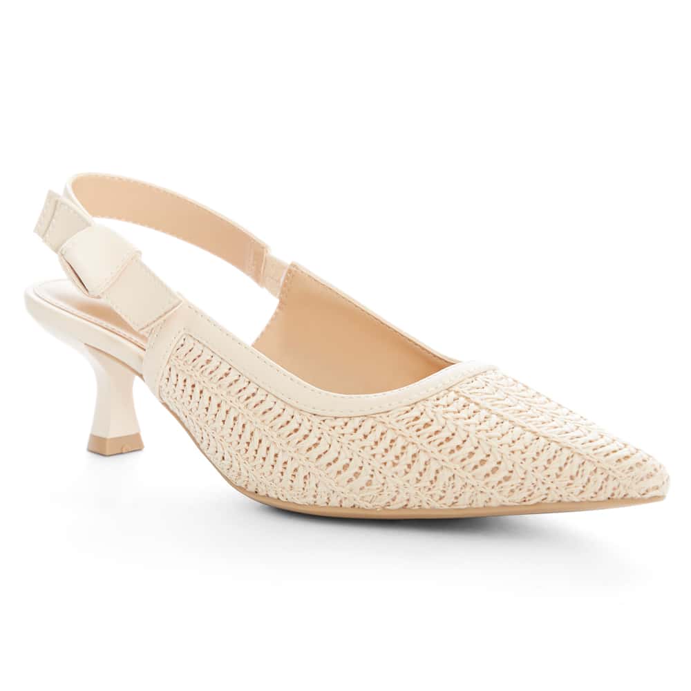 Olivia Heel in Natural Raffia
