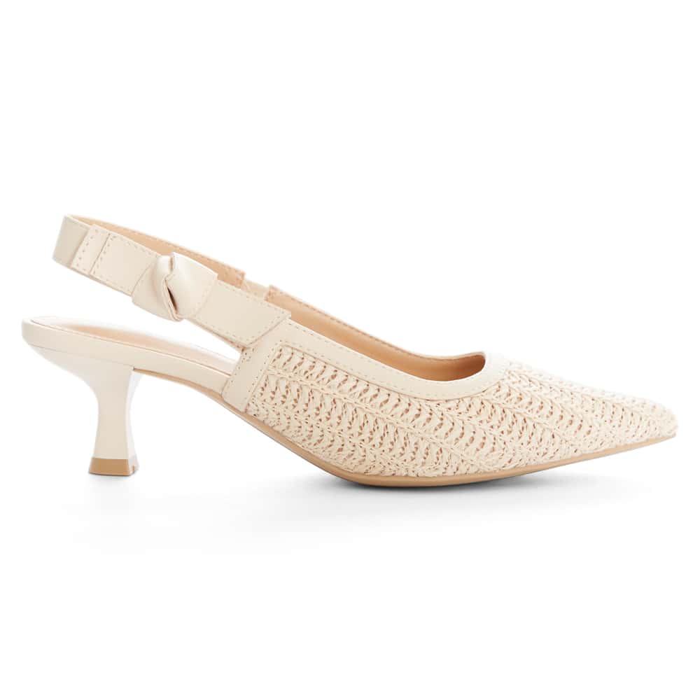 Olivia Heel in Natural Raffia
