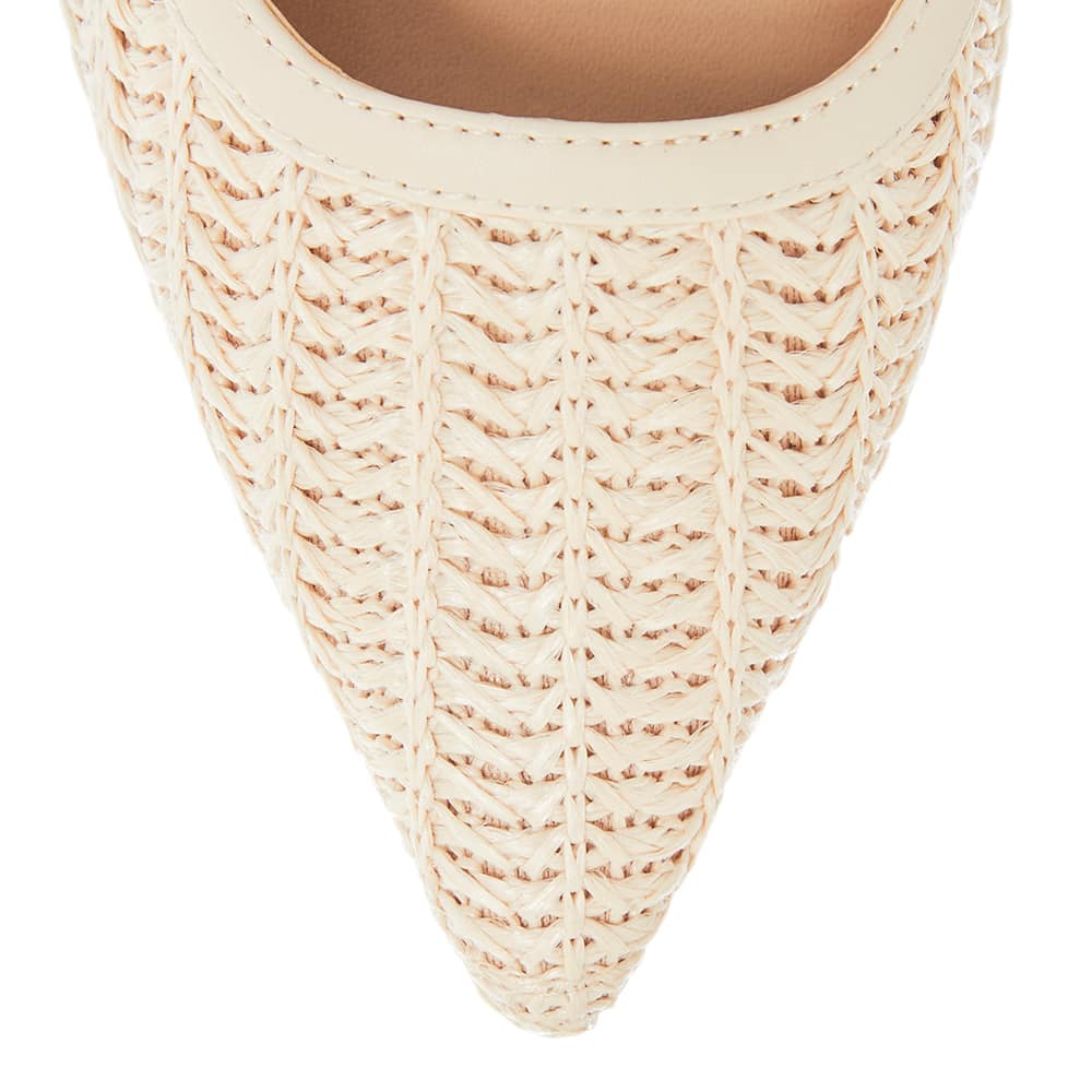 Olivia Heel in Natural Raffia