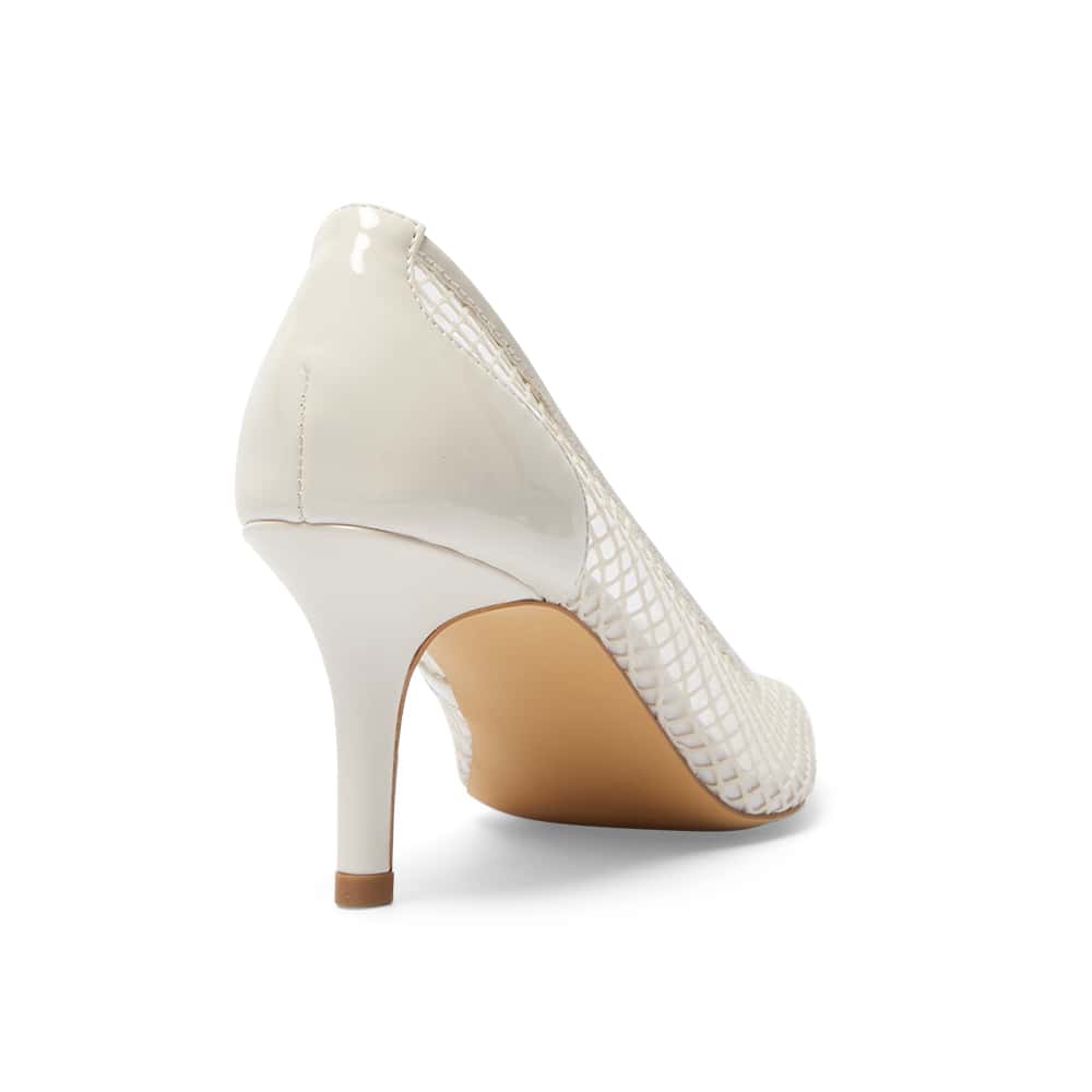 Province Heel in Cream Mesh