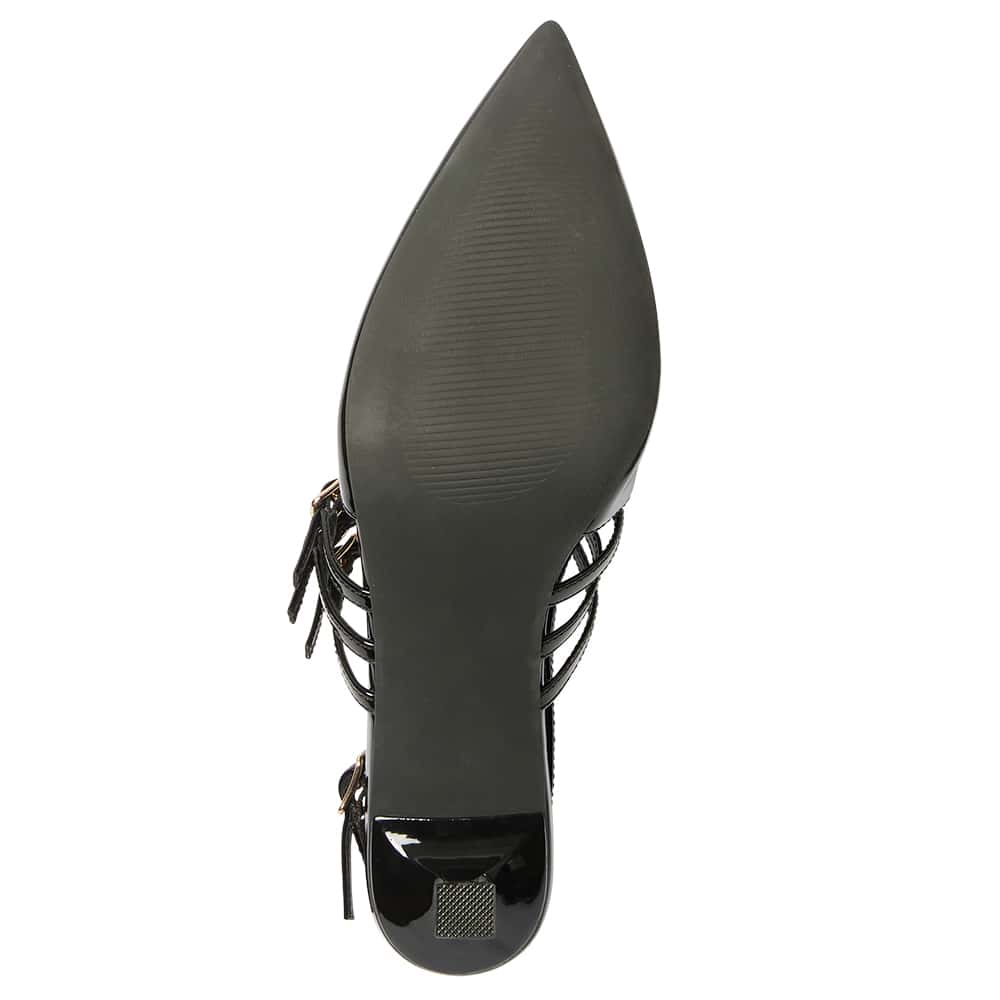 Stacey Heel in Black Patent