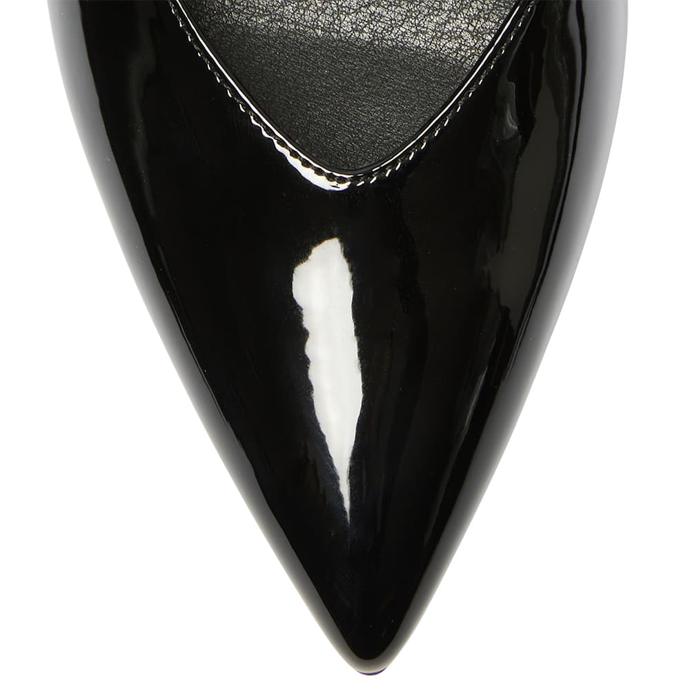Stacey Heel in Black Patent