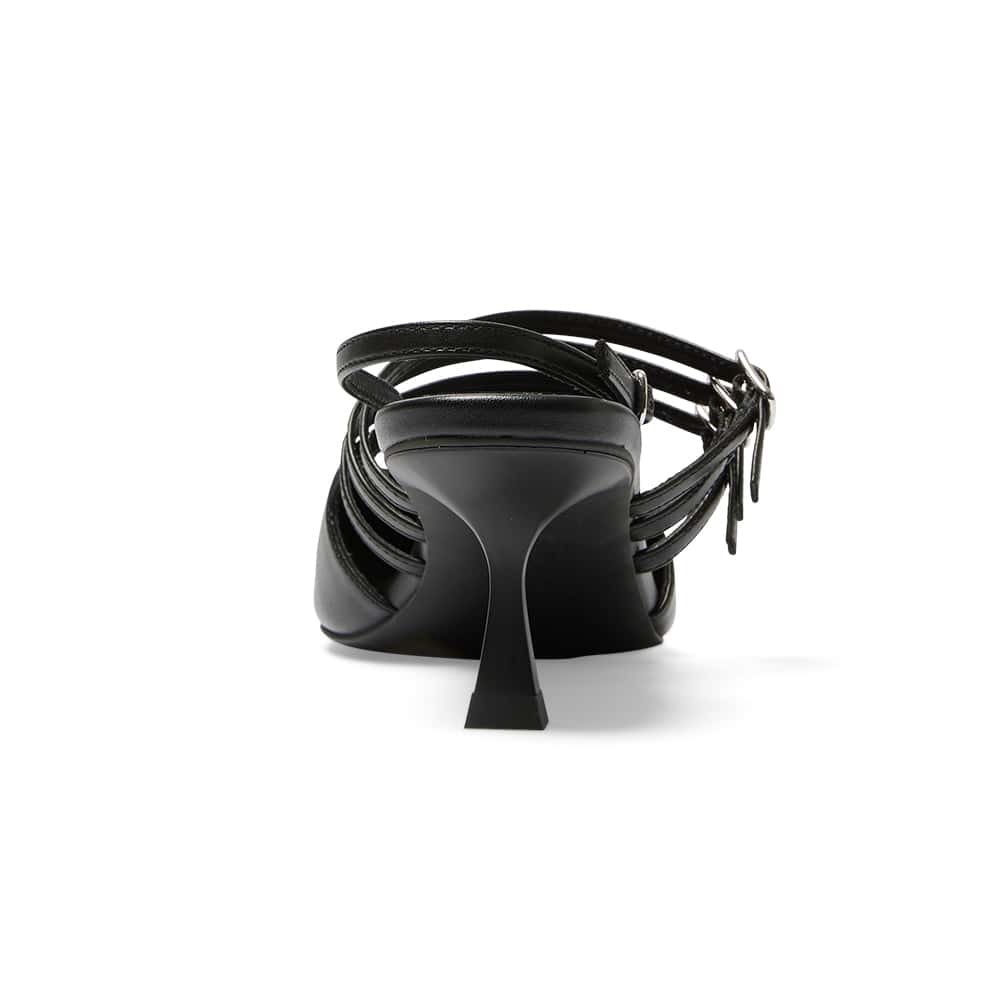 Stacey Heel in Black Smooth