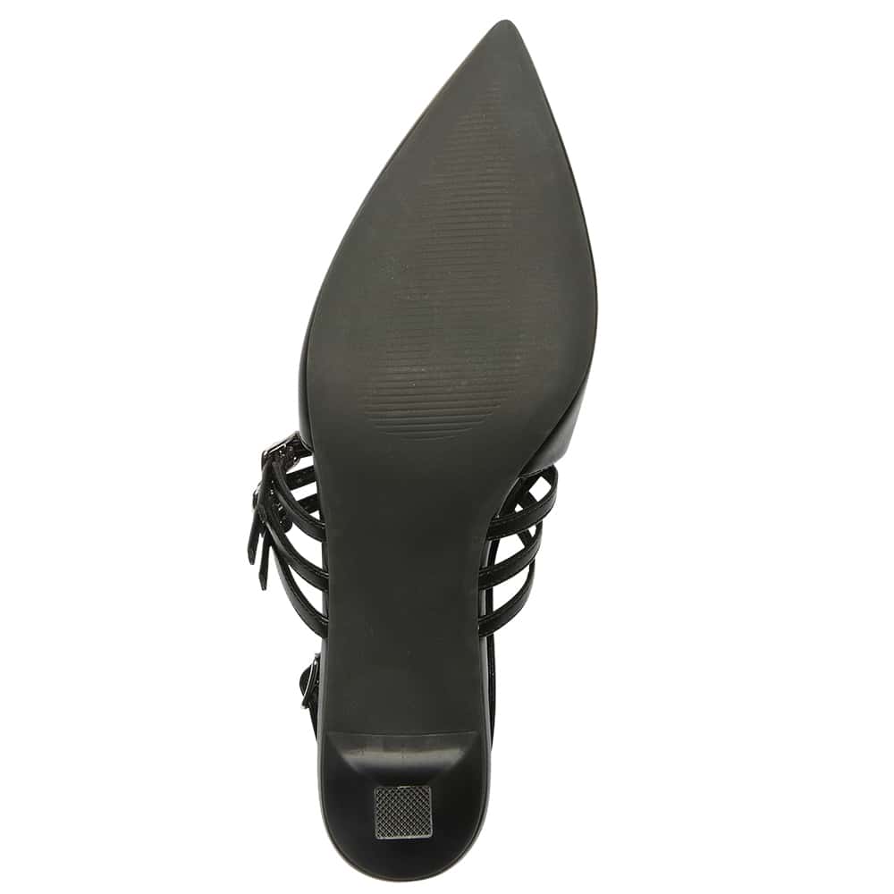 Stacey Heel in Black Smooth