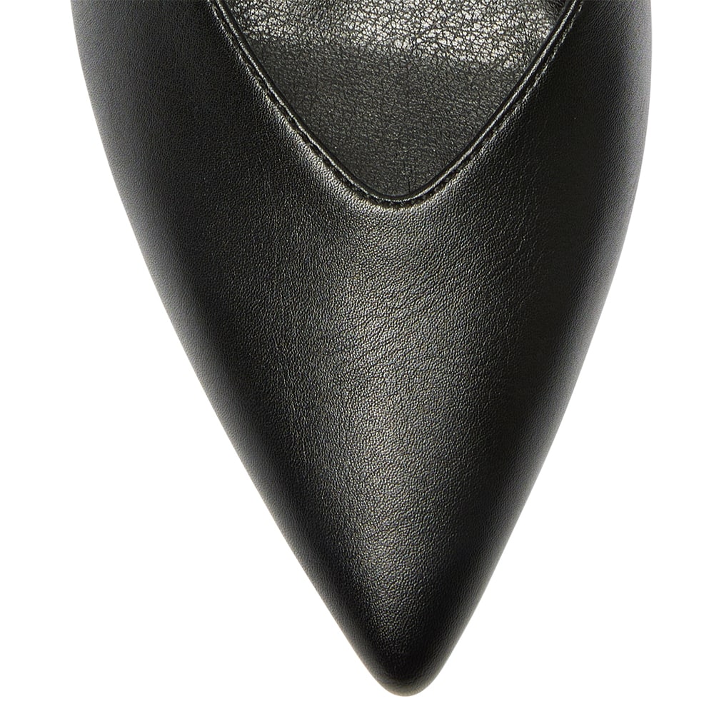 Stacey Heel in Black Smooth