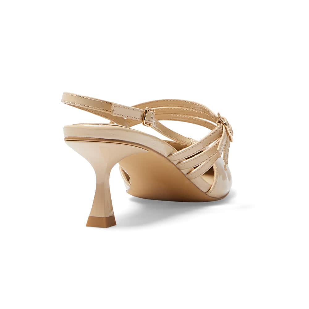 Stacey Heel in Nude Patent