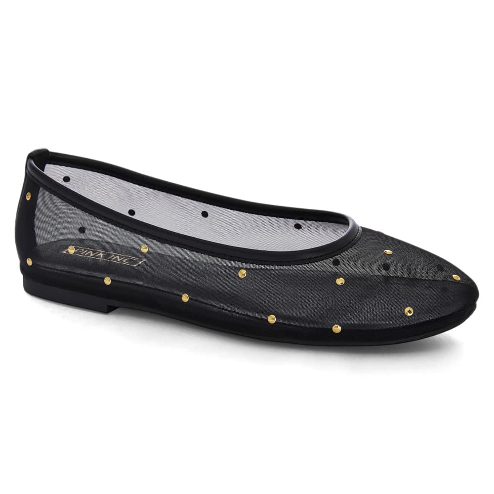 Sugar Ballet Flat in Black Mesh