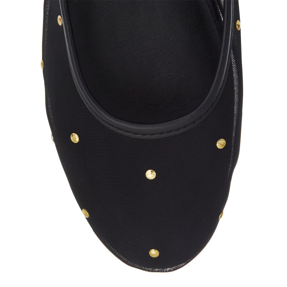 Sugar Ballet Flat in Black Mesh
