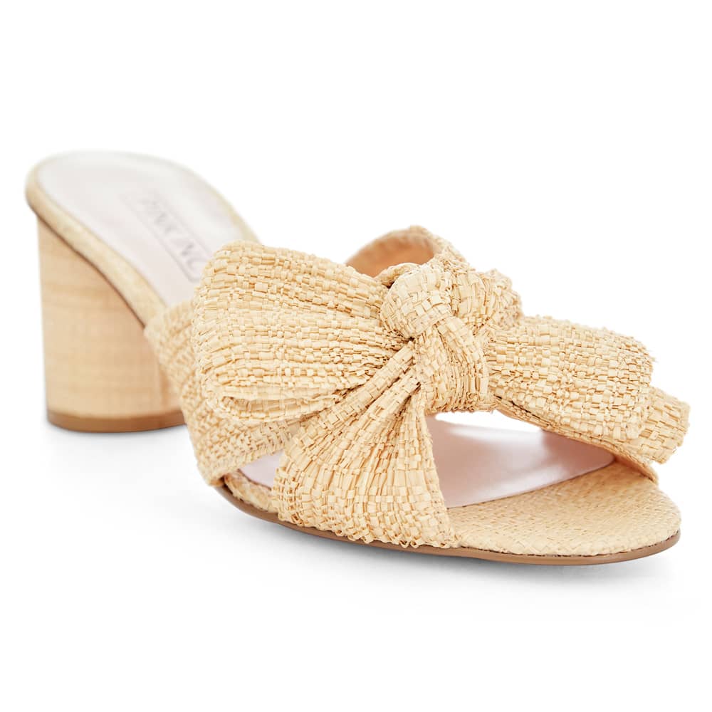 Surge Heel in Natural Raffia
