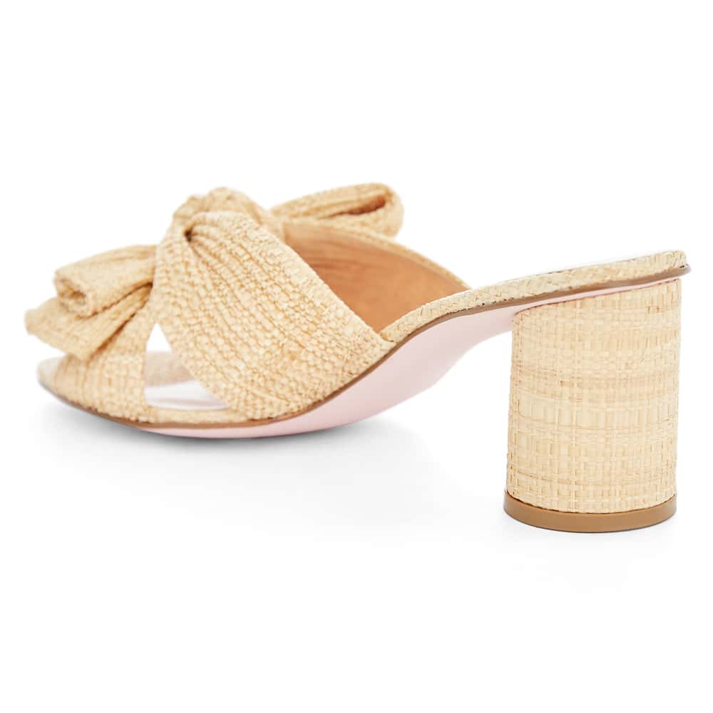 Surge Heel in Natural Raffia
