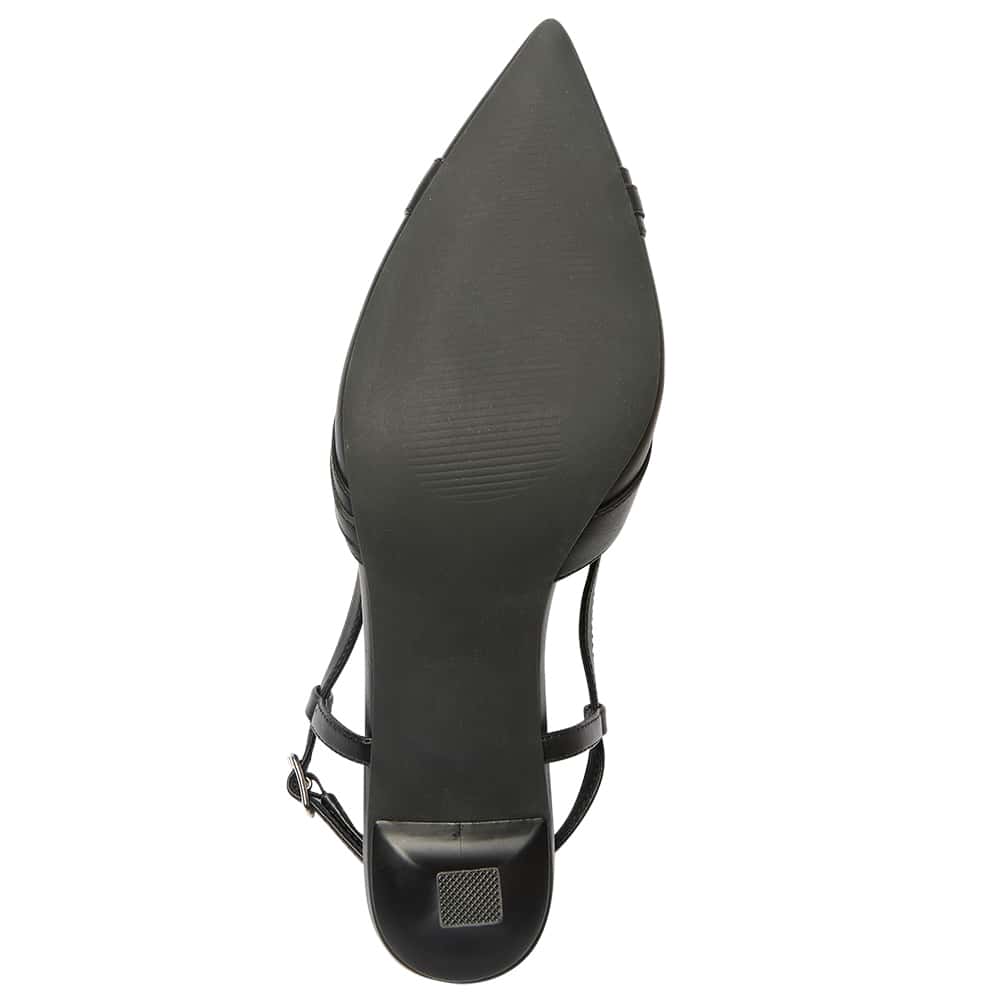 Sutton Heel in Black Smooth
