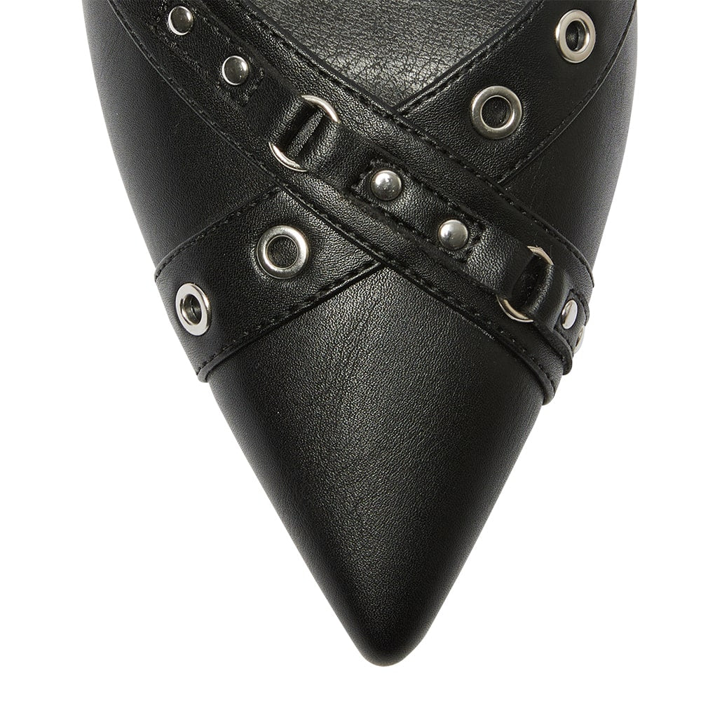 Sutton Heel in Black Smooth