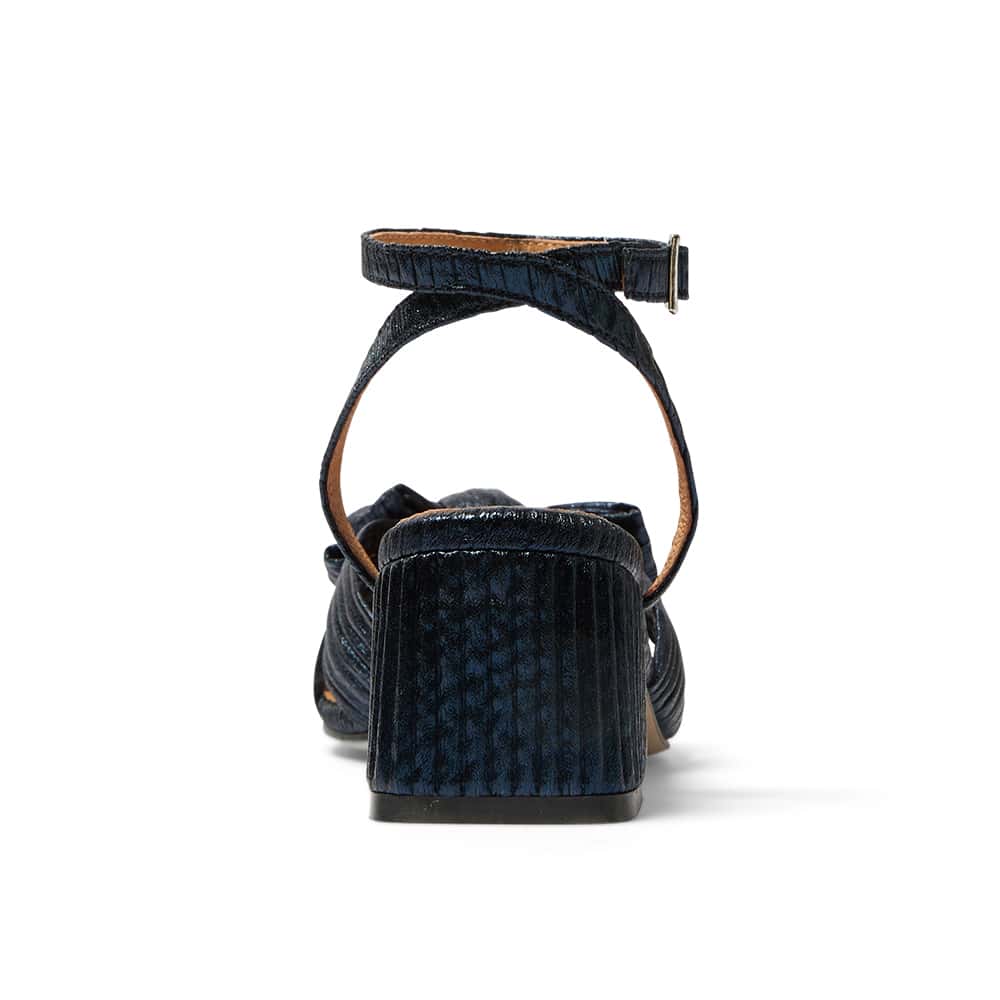 Tiara Heel in Navy Pleat