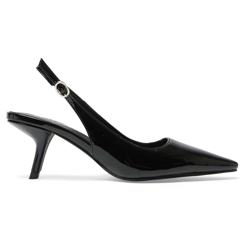 Abella Heel in Black Patent