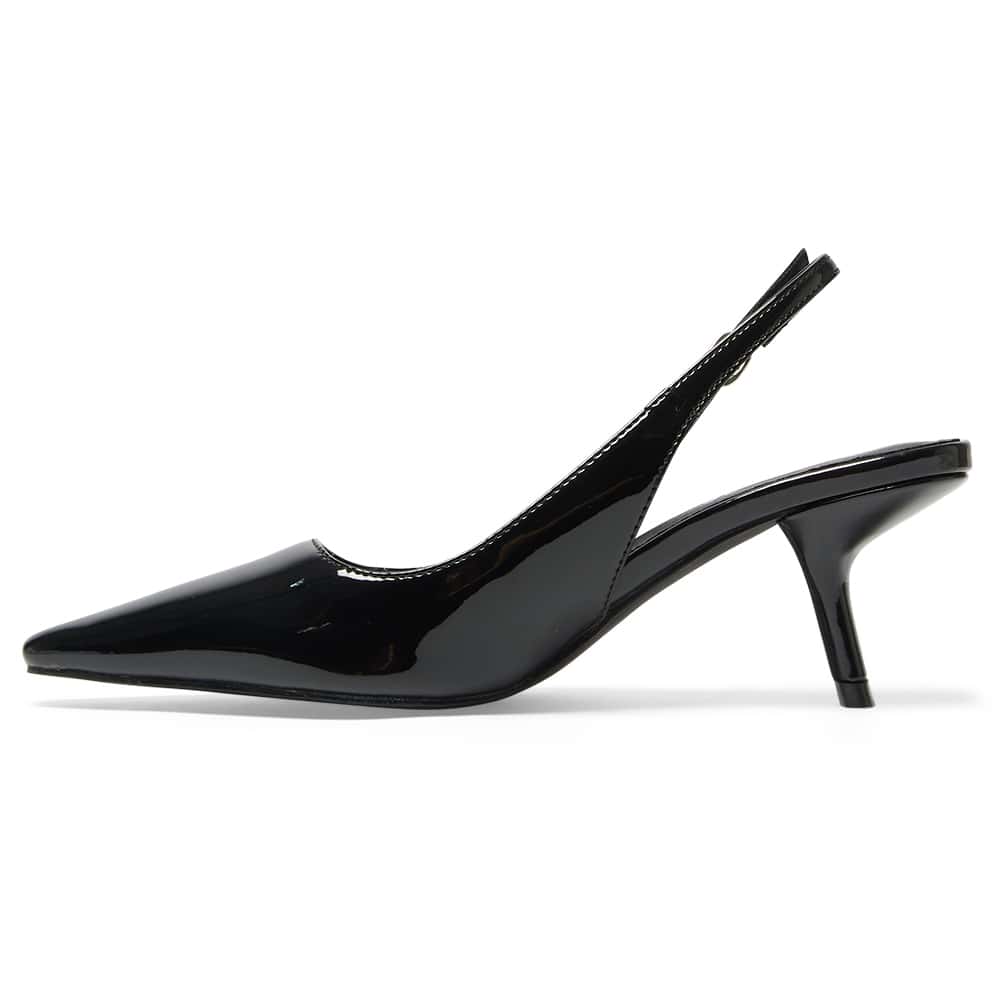 Abella Heel in Black Patent