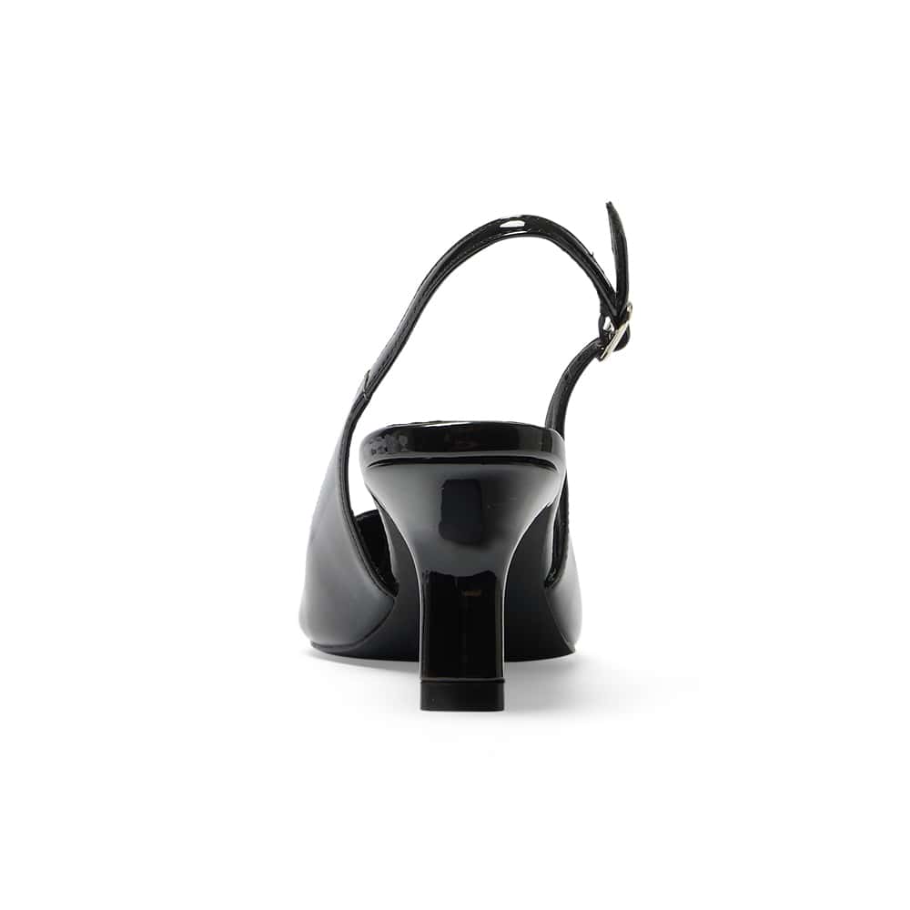 Abella Heel in Black Patent