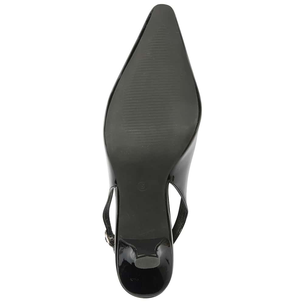 Abella Heel in Black Patent