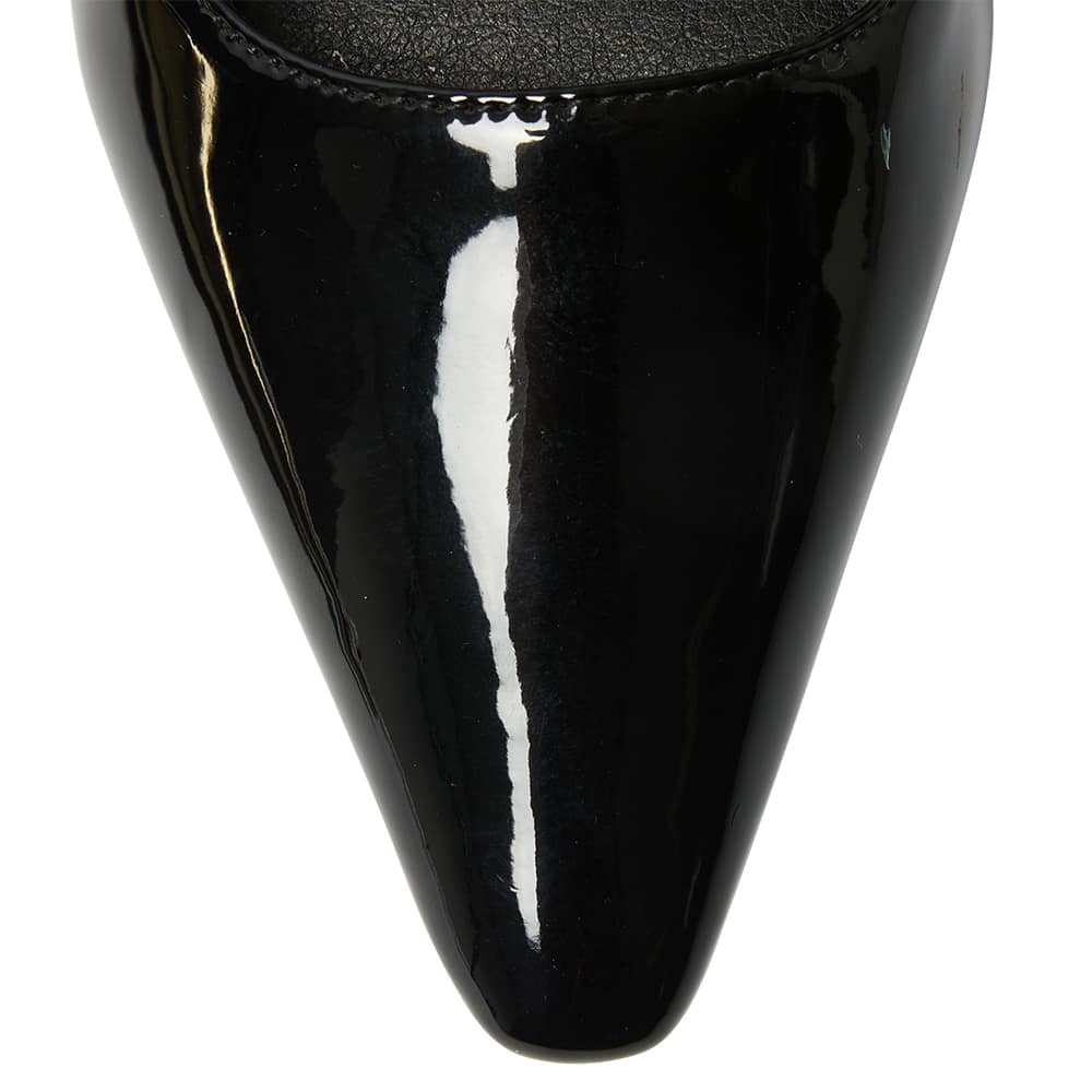 Abella Heel in Black Patent