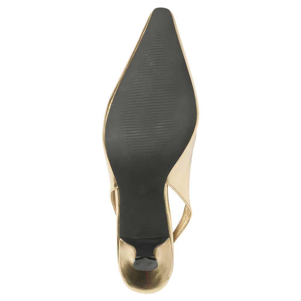 Abella Heel in Gold Smooth