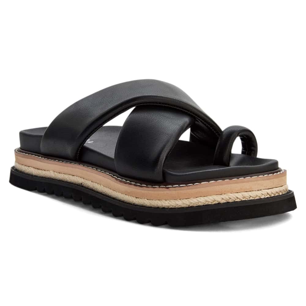 Aimee Slide in Black Smooth