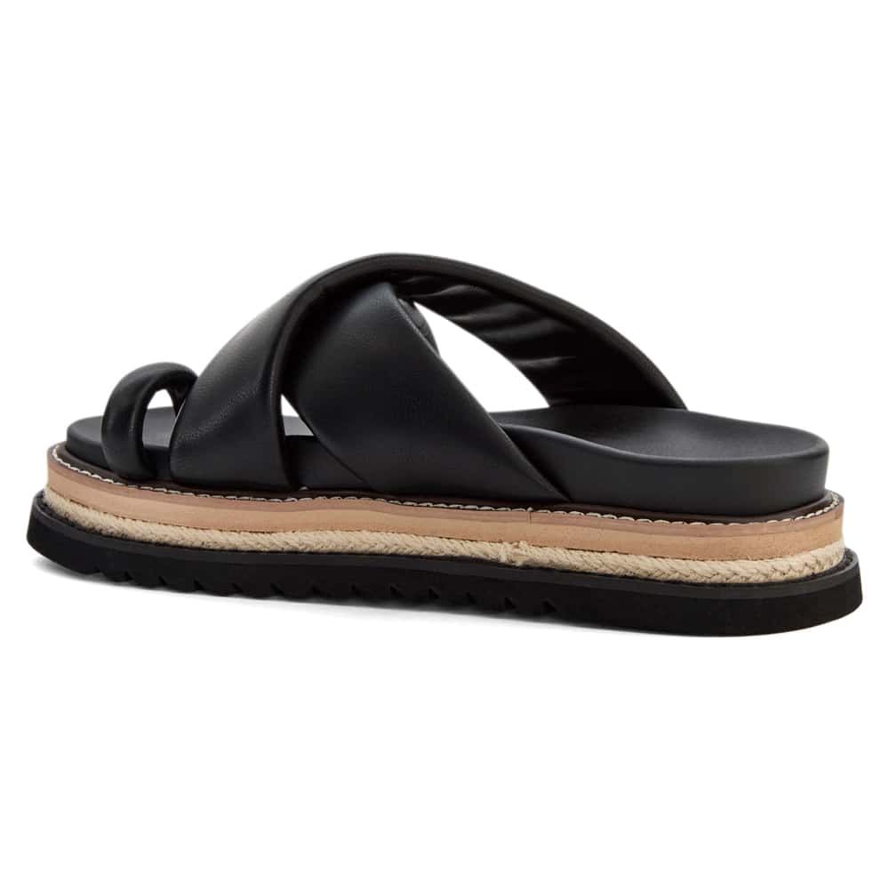 Aimee Slide in Black Smooth