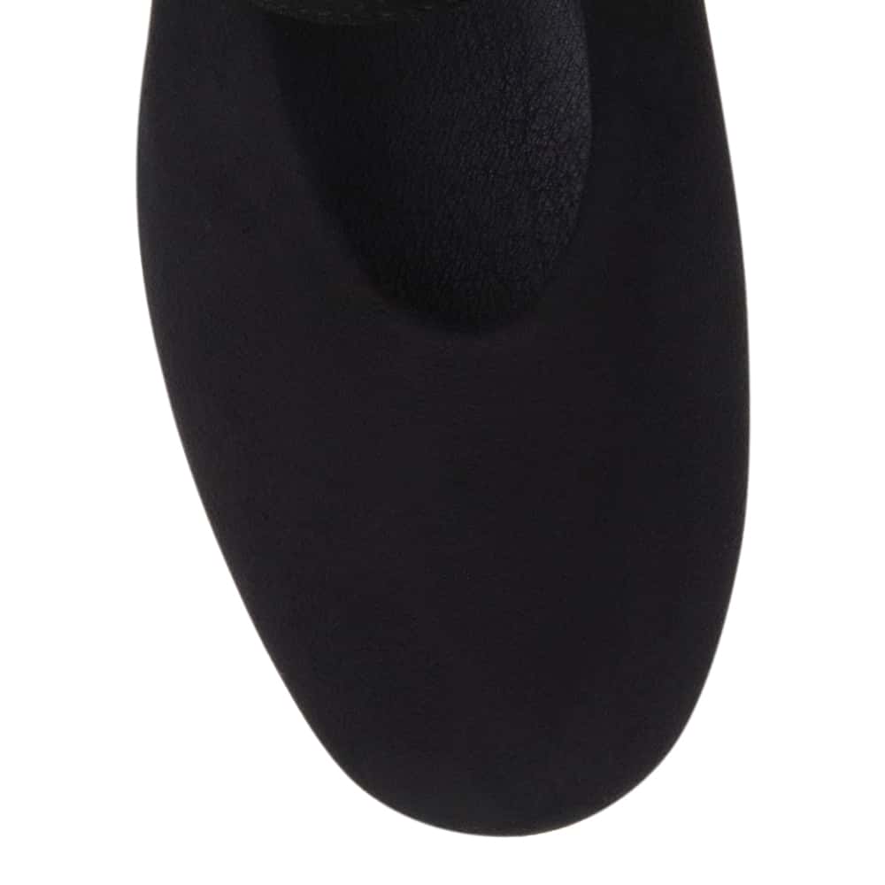 Charm Ballet Flat in Black Micro