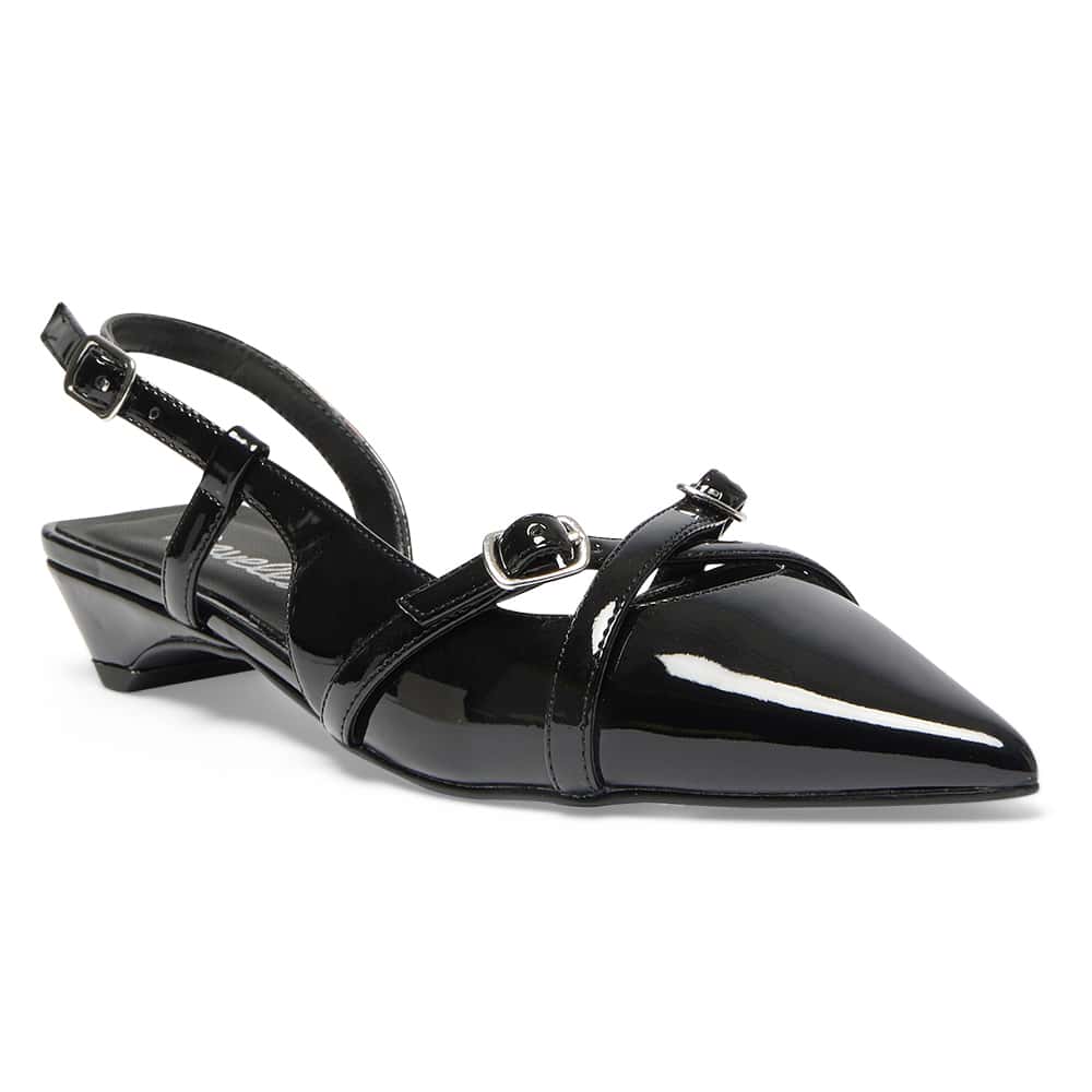 Amelia Ballet Flat in Black Patent