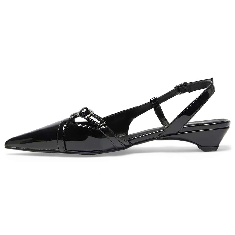 Amelia Ballet Flat in Black Patent