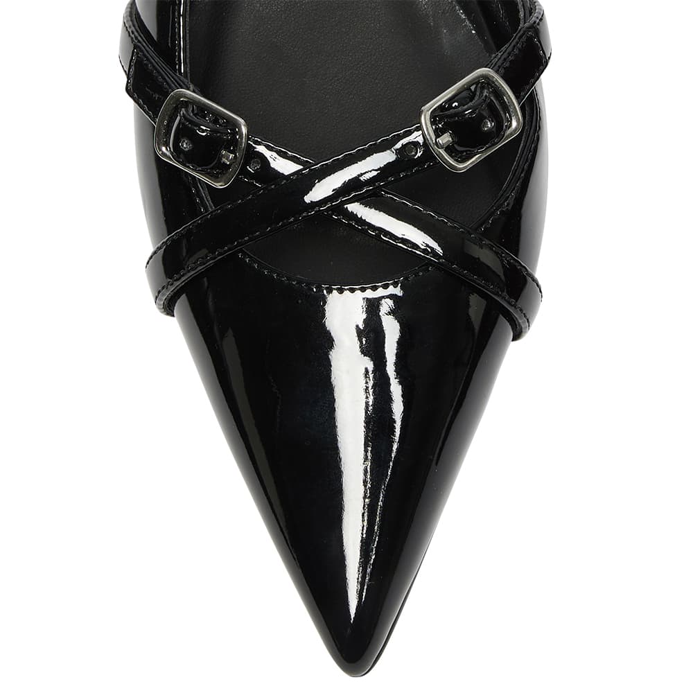 Amelia Ballet Flat in Black Patent