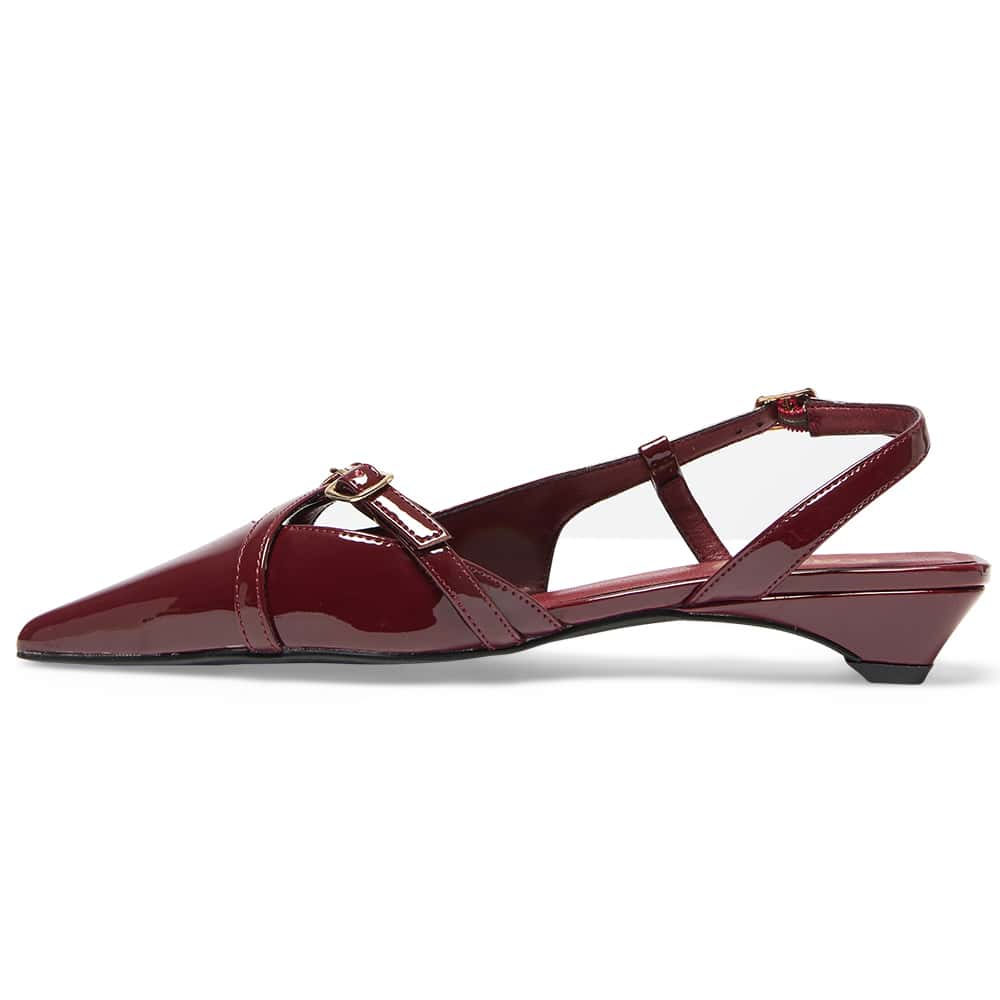 Amelia Ballet Flat in Cherry Patent