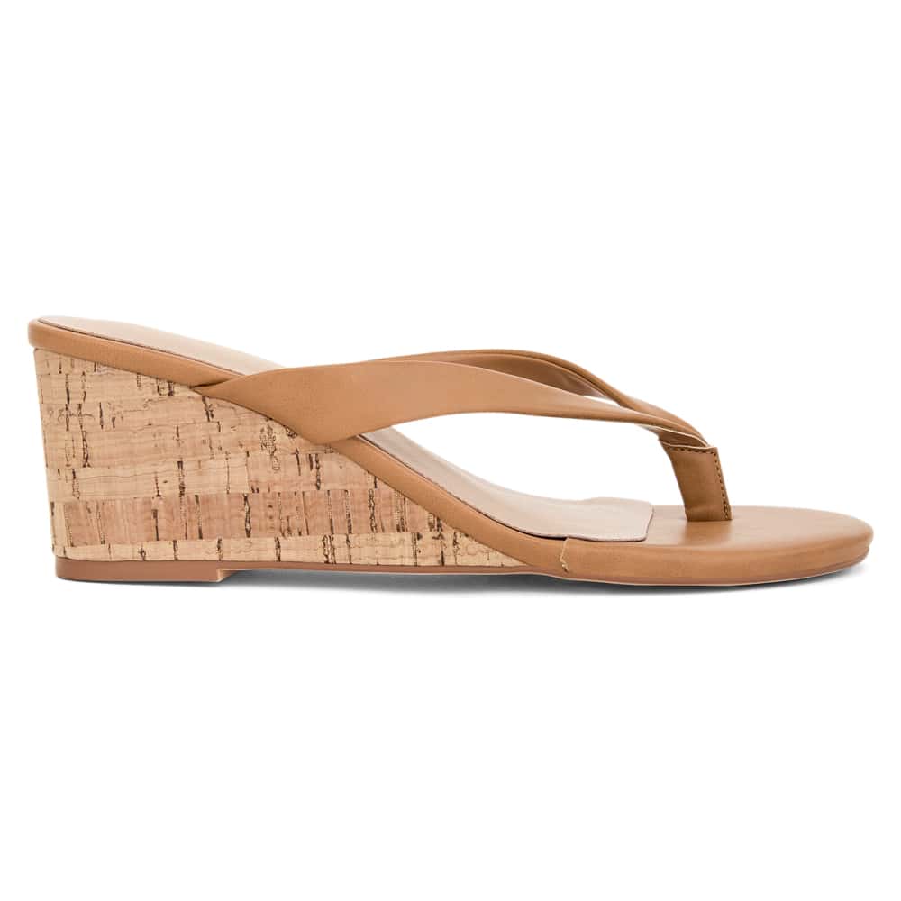 Amira Wedge in Tan