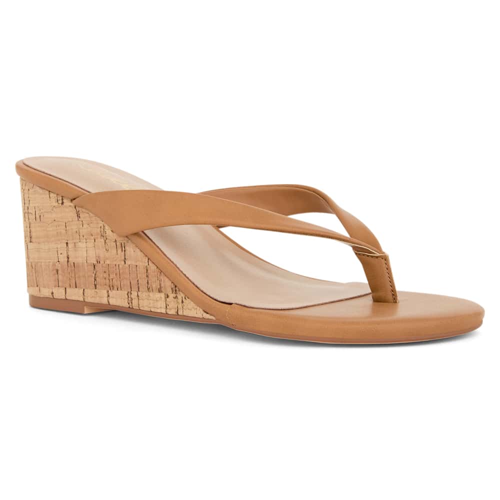 Amira Wedge in Tan