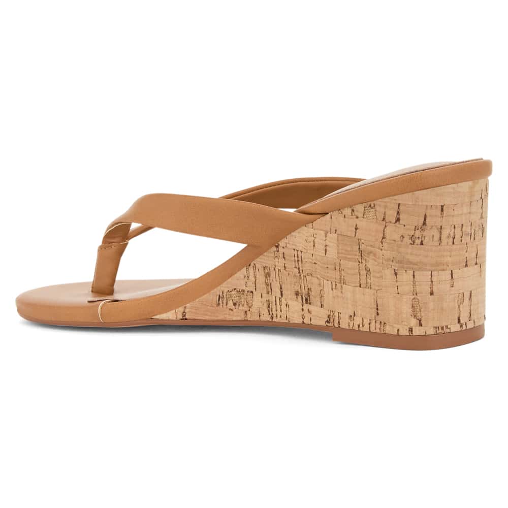 Amira Wedge in Tan