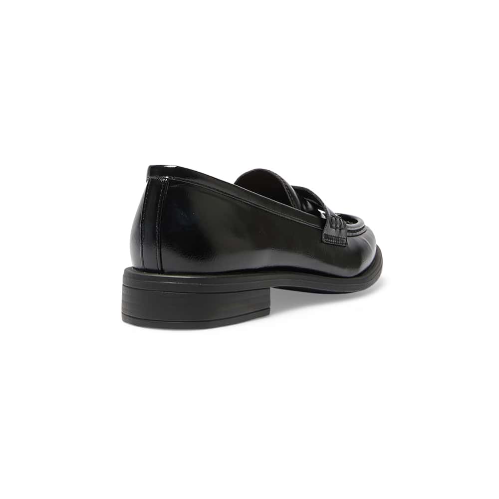 Arcade Loafer in Black Hi Shine