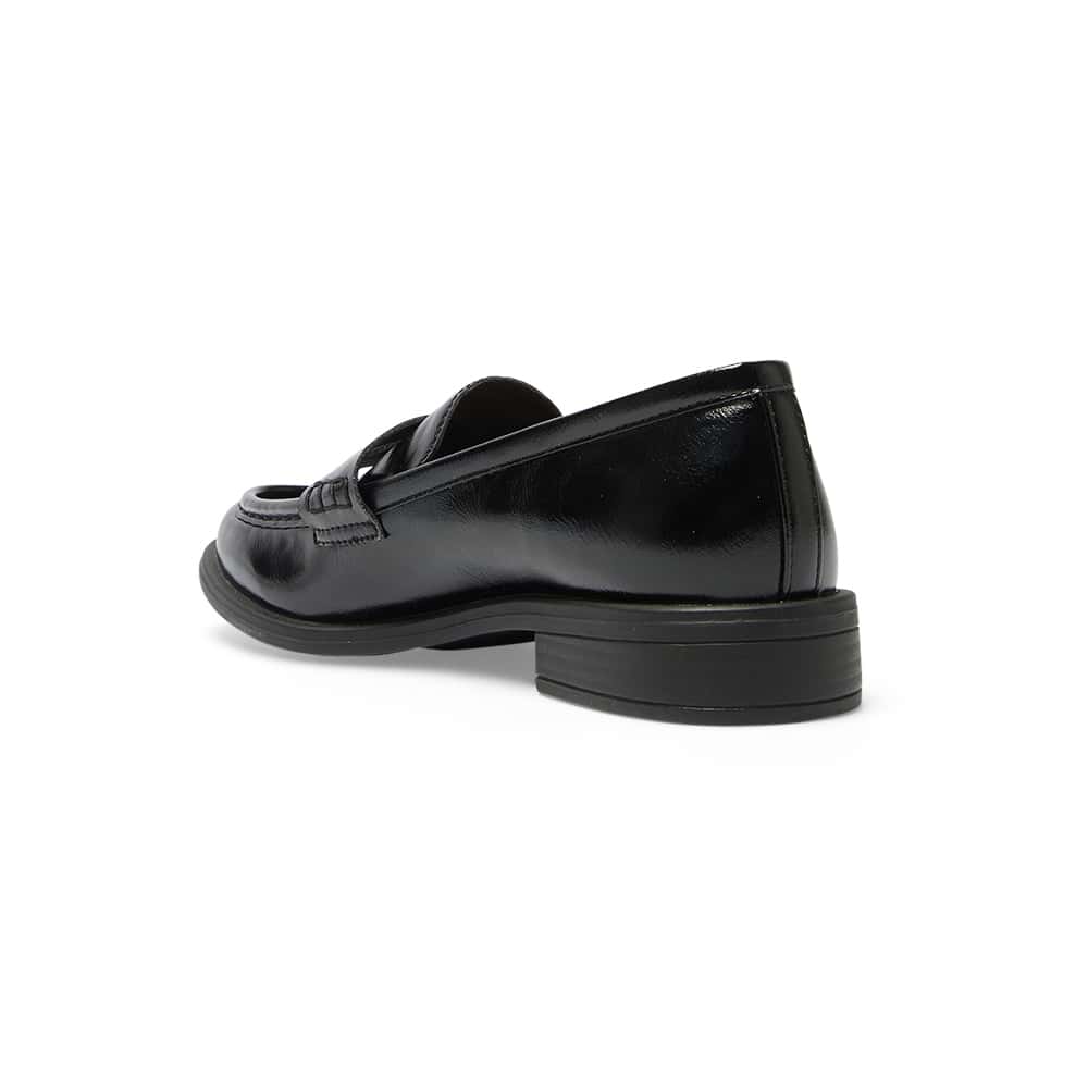 Arcade Loafer in Black Hi Shine
