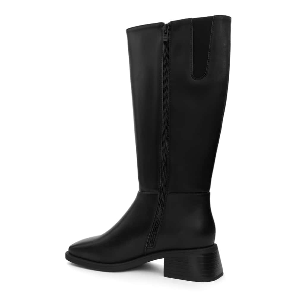 Arden Boot in Black Smooth