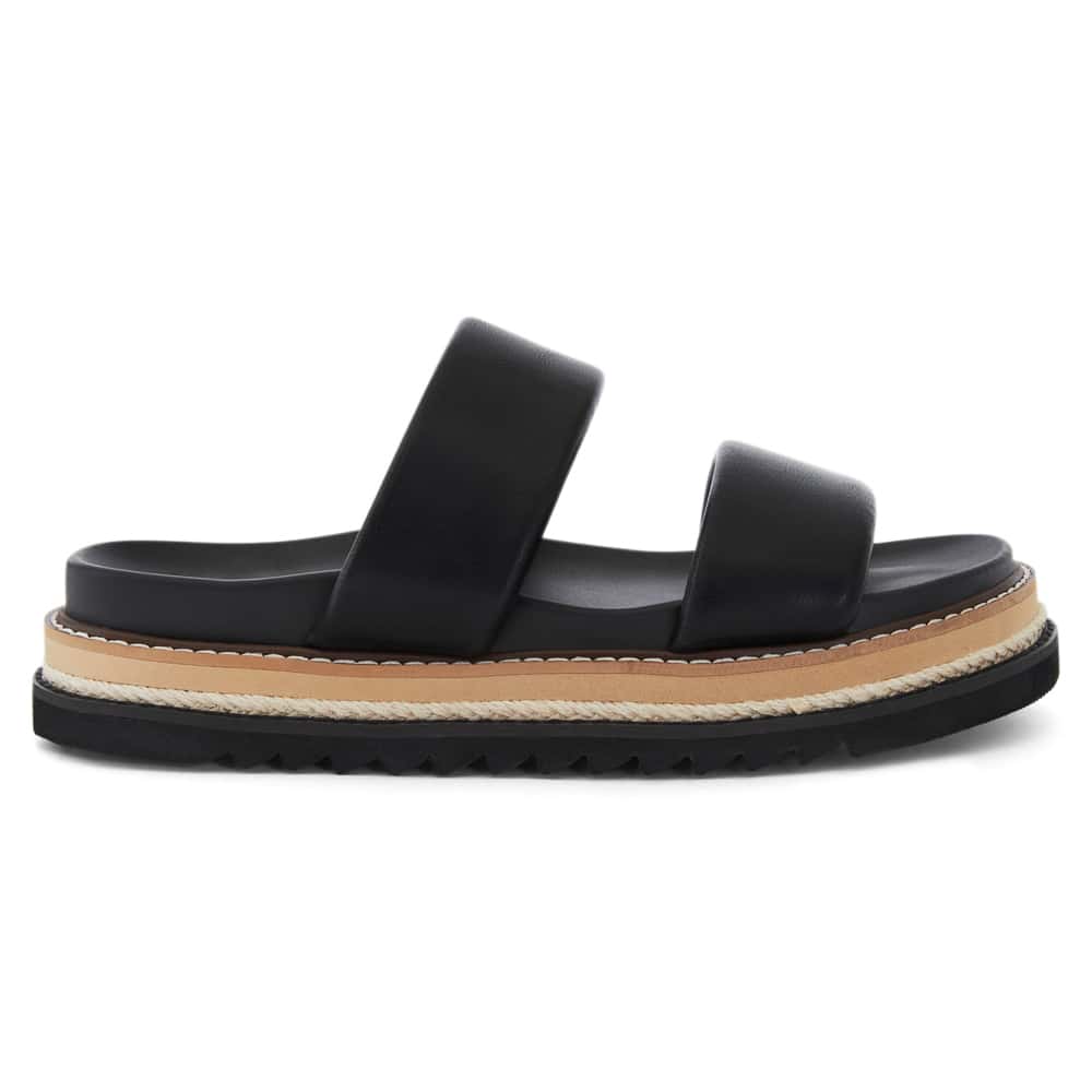 Azalea Sandal in Black Smooth