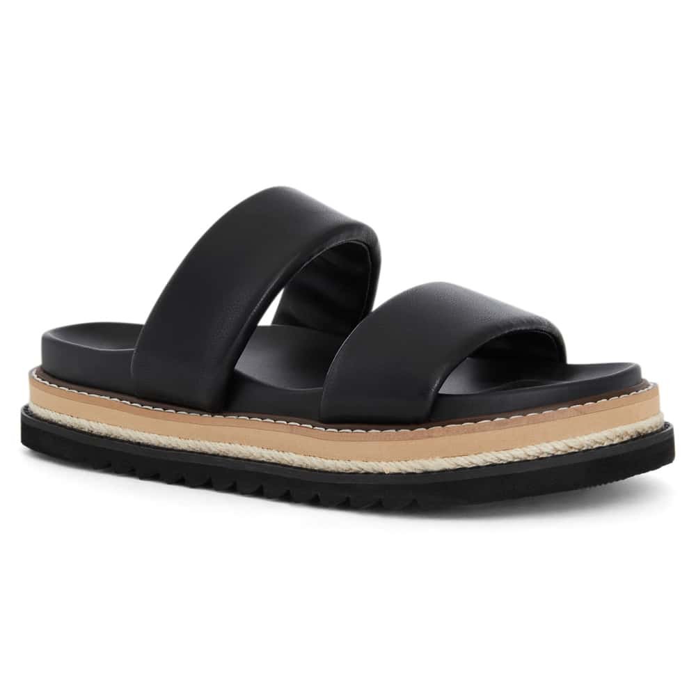 Azalea Sandal in Black Smooth