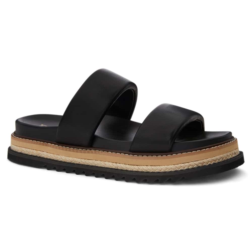 Azalea Sandal in Black Smooth
