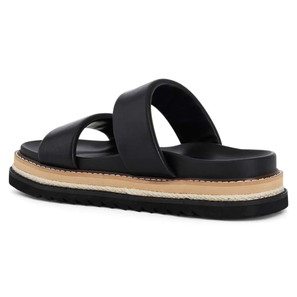 Azalea Sandal in Black Smooth