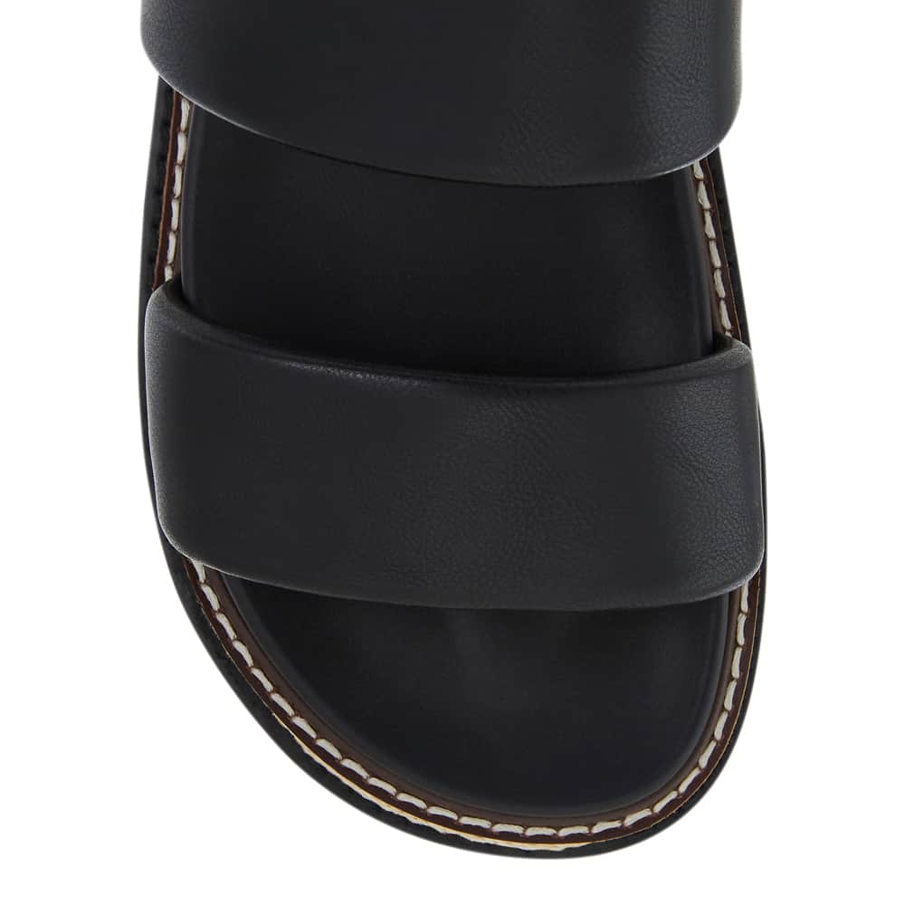 Azalea Sandal in Black Smooth