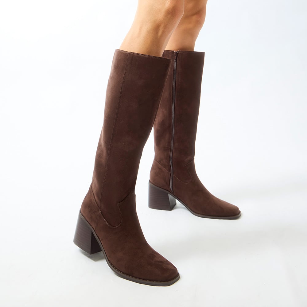 Camille Boot in Chocolate Micro