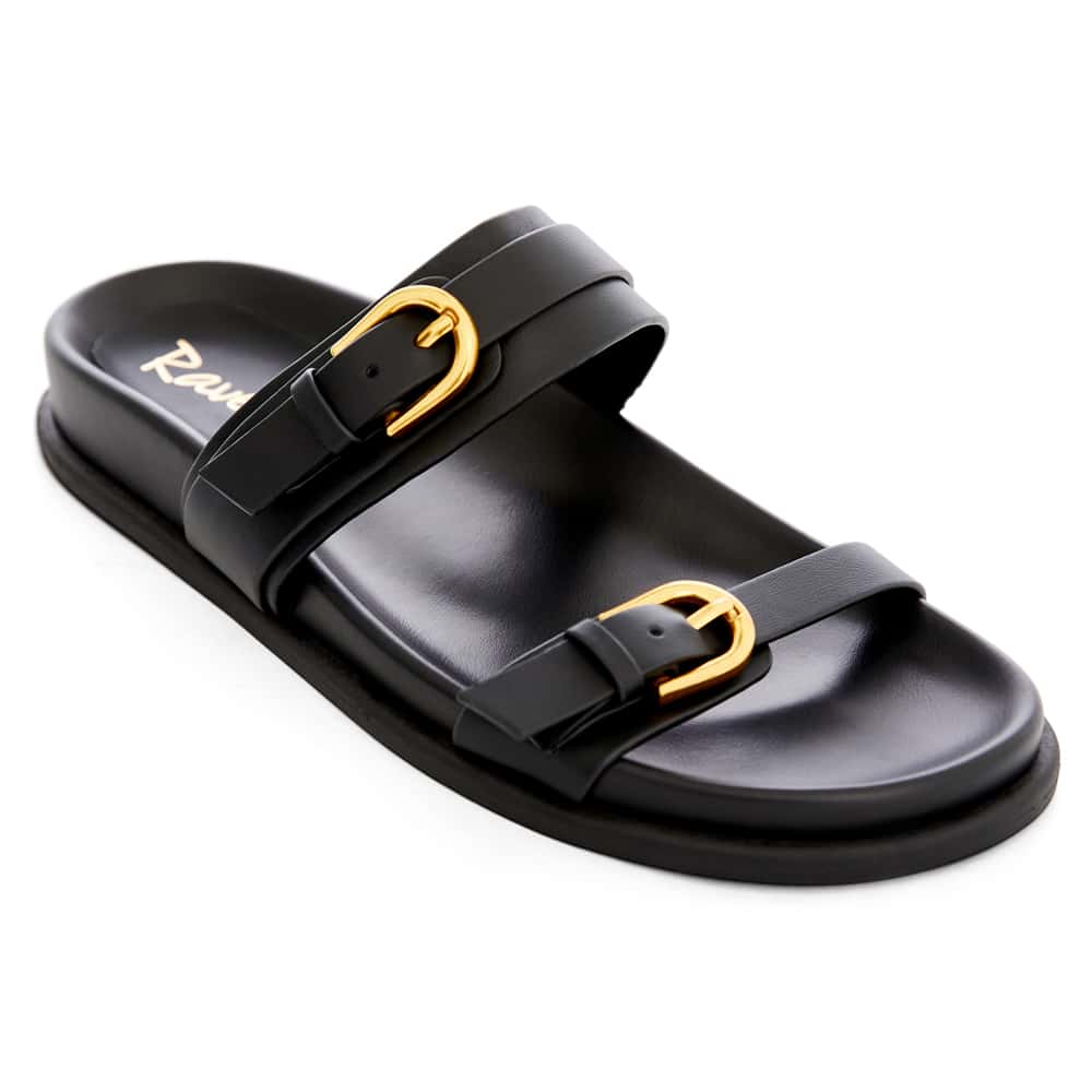 Carina Slide in Black Smooth