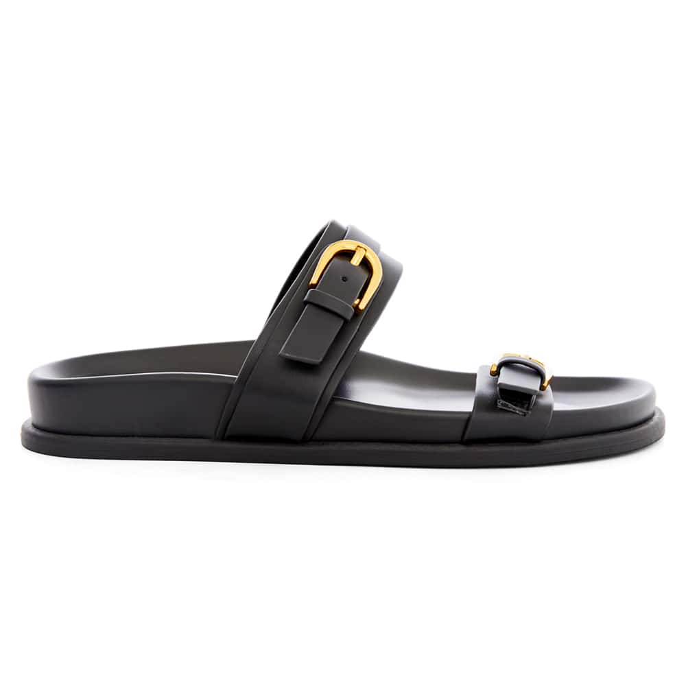 Carina Slide in Black Smooth