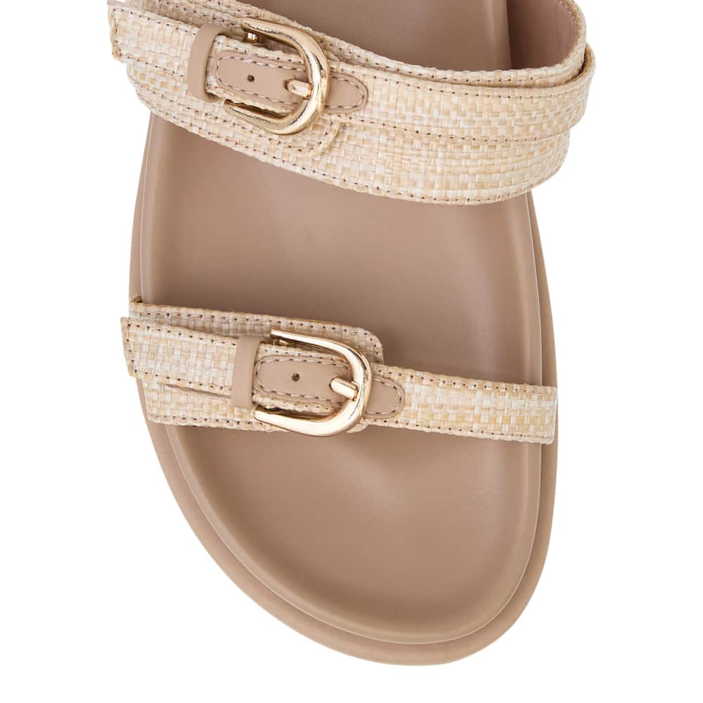 Carina Slide in Natural Raffia Raffia