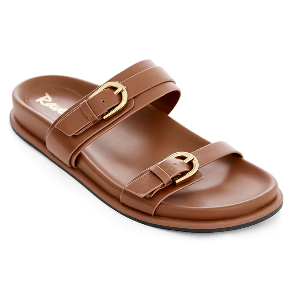 Carina Slide in Tan Smooth
