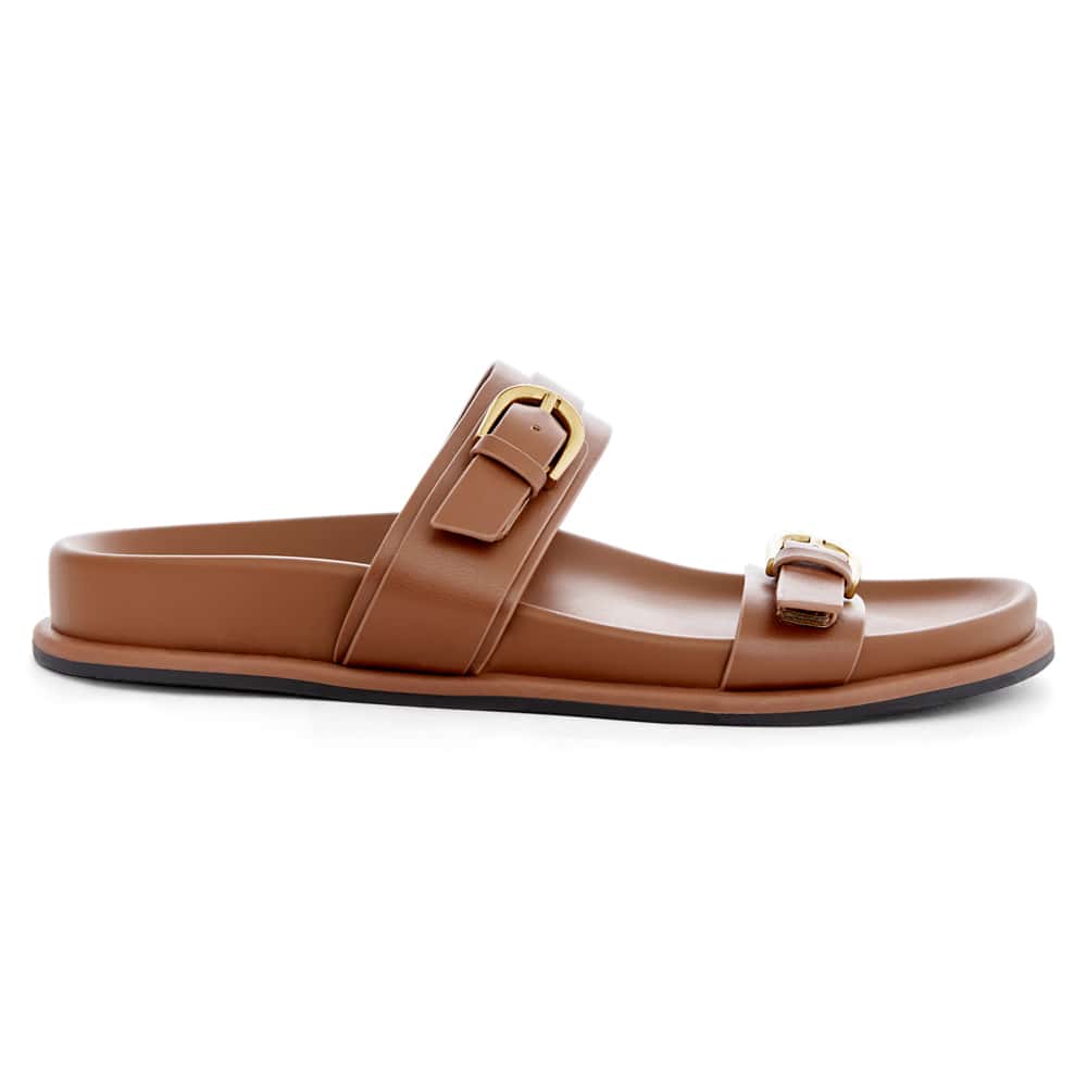 Carina Slide in Tan Smooth