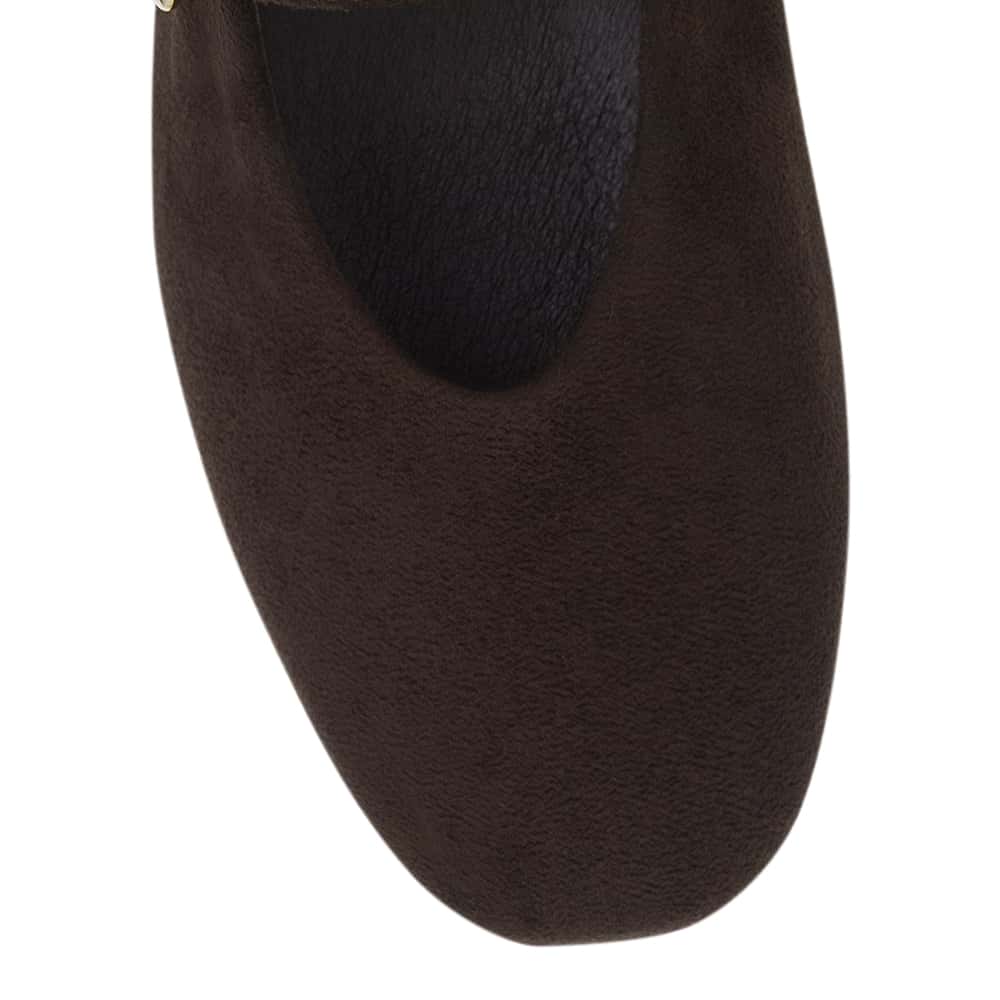 Charm Ballet Flat in Chocolate  Micro