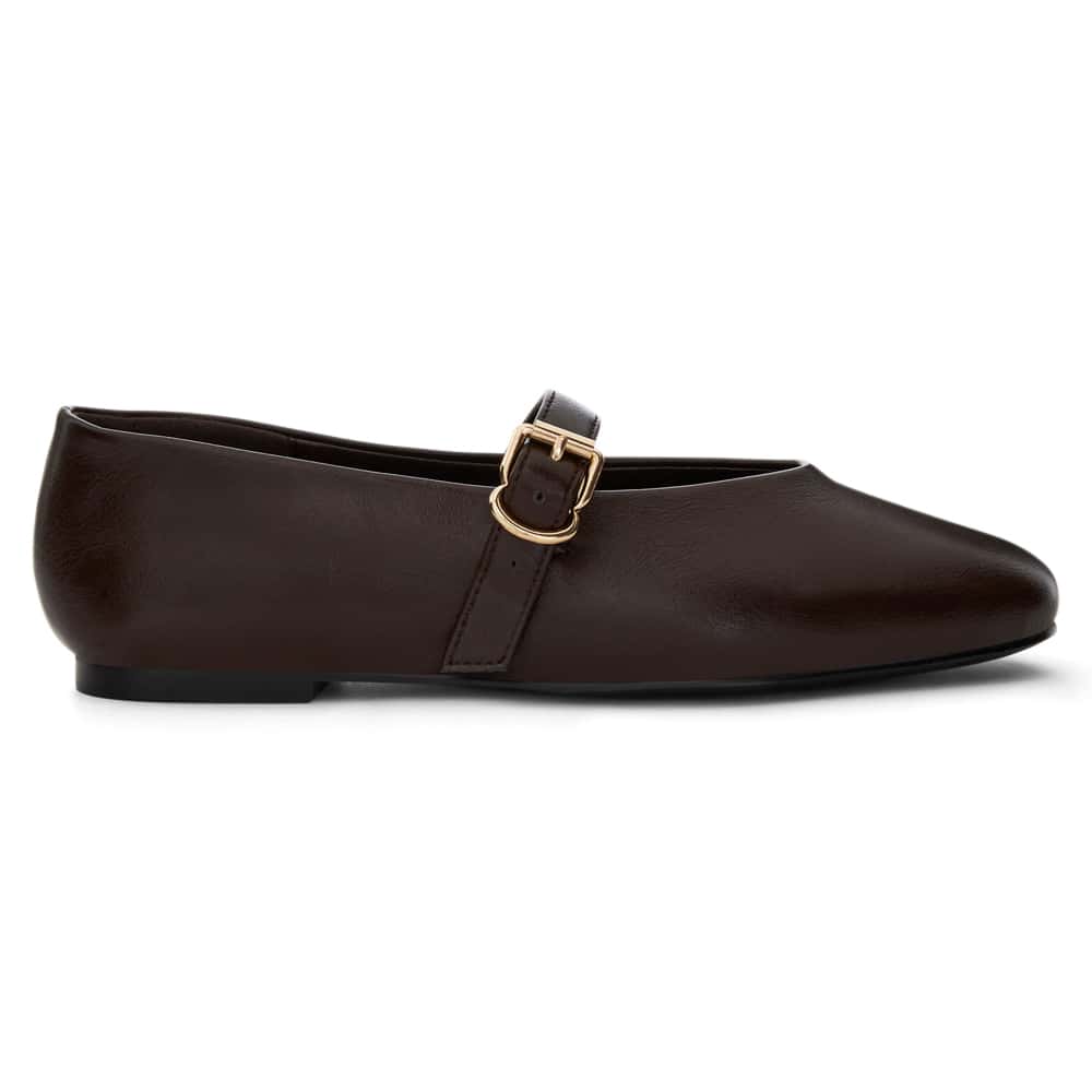 Charm Ballet Flat in Chocolate Smooth